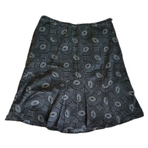 Geoffrey Beene Sport A-Line Skirt Size 12 Black White Cotton